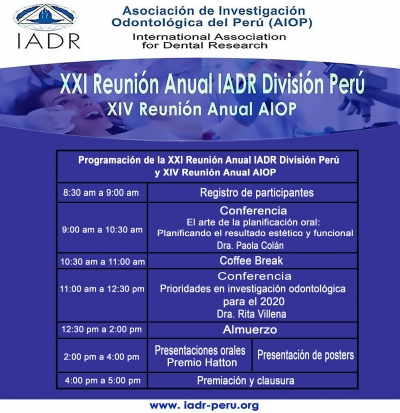XXI Reunión Anual IADR 2015 y XIV Reunión Anual AIOP